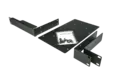 A&H Rack mounting kit for up to 2 GPIO / DX-Hub, half-U or 1