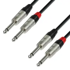 Adam Hall 4 STAR TPP 0300 Twin Cable  2 Jack TS x 2 Jack TS 3 m