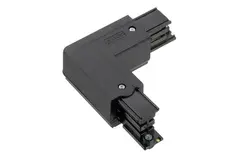 CLS Global 3-phaserail L-connector black ground right TS35-2