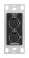Crestron DM-NAX-2XLRI-1G Audio-over-IP Wall Plate with XLR, Black, 1-Gang