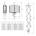 Doughty G1680 Pantograph 4 Spring X 2.2M (27kg Swl)