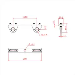 Doughty T63754 Six Track Parallel Bracke