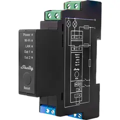 Shelly PRO 2 PM WiFi, 2 x 16A Rele