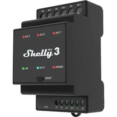 Shelly Pro 3 LAN, WiFi, 3 x 16A Rele