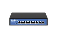 Ernitec 10-porters Gigabit uadministrert PoE-switch, 8xPeE 110W