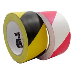 Gafer warning tape PVC 50mm x 33m Black and Yellow