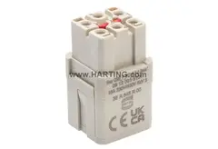 Harting Han Q5/0 Female 5P + PE Push-in terminal 0.5-2.5mm²