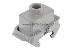 Harting Kabelhus Han10B, M20 Top 2 bøyler, gummi