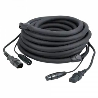 DAP Hybrid 3 pin DMX & IEC 6m BLACK