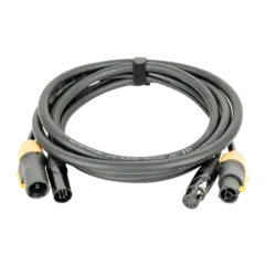 DAP FP23 Hybrid Cable - PowerCon True1 5-pin XLR - D MX / Power 6 m - black