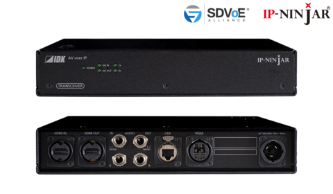 IDK NJR-P01UFR-TR-MM IP Ninja Sender 4K@60 HDMI Transceiver Rugged MM  Fiber