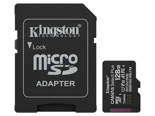 Kingston microSDXC Canvas Select Plus 128GB Med Adapter, Opp til 150 MB/s read