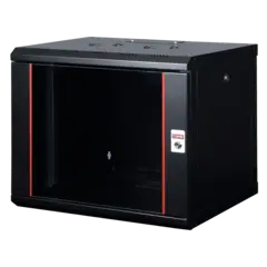 Lande Proline 9U W600xD600xH505 | glass door | Black