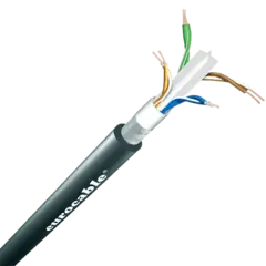 Link Nettverkskabel Cat6A Skjermet ø8,5mm, Sort, 305m