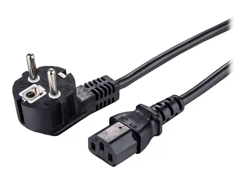 LinkIT strømkabel CEE 7/7 - C13 svart 5m Vinklet Schuko - C13 | PVC | 3x1,00mm²