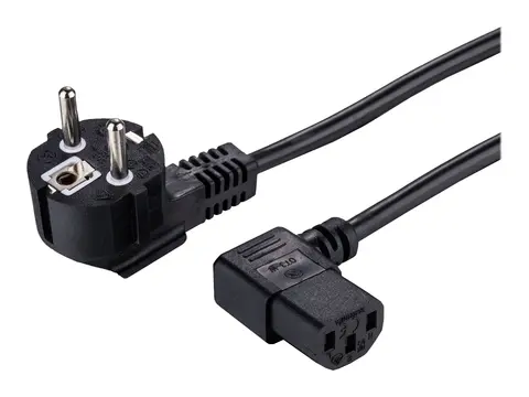 LinkIT strømkabel CEE 7/7 - C13 svart 3m LSZH | Høyre Schuko - C13 | 3x1,00mm²