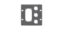 LMT P40-03 3U Panel 1xSchuko 3xXLR Kvartboks