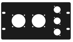 LMT P20-03 3U Panel 2xSoca 3xXLR Halvboks