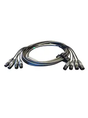 LMT-CAB Lyd Multikabel 4-par XLR 5m med Krympestrømpe og stropp