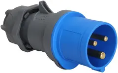Støpsel 16A 230V 2P+J 216-6 Blå IP44
