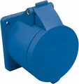 Stikkontakt innfelt rett 16A,3P+J, 230V 9H, IP44 (75X75)