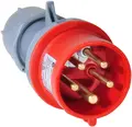 Støpsel 16A 400V 3+N+J 214-6 Rød IP44 Fasevender