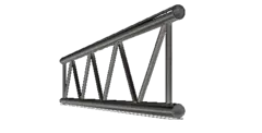 Milos 2K-40-L2000 Powder 2m length truss Black