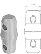 Milos Conical connector U (ALUR) for truss series M290/M390