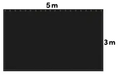 Molton Stage Sceneteppe B=5m H=3m Black 300g/m²  12mm