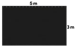 Molton Stage Sceneteppe B=5m H=3m Black 300g/m²  12mm
