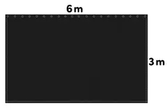 Molton Stage Sceneteppe B=6m H=3m Black 300g/m²  12mm