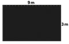 Molton Stage Sceneteppe B=9m H=3m Black 300g/m²  12mm