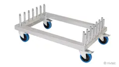 Nivtec rail trolley, small for 14 small rails, 94 x 60cm