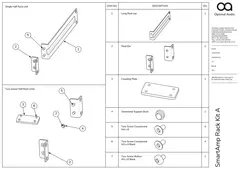 Optimal Audio Rack Kit A (Black) Rack ears and couplings