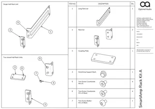 Optimal Audio Rack Kit A (Black) Rack ears and couplings