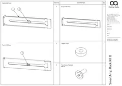 Optimal Audio Rack Kit B (Black) SmartAmp rear rack support kit (Black)