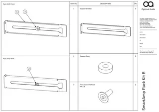 Optimal Audio Rack Kit B (Black) SmartAmp rear rack support kit (Black)