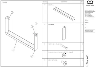 Optimal Audio U Bracket A (Black) U Bracket for Cuboid 8 (Black)