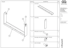 Optimal Audio U Bracket C (Black) U Bracket for Cuboid 12 (Black)