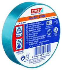 Tape, TESA 53948, 19mm x 20m,  blå isolasjonstape