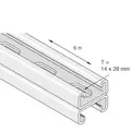 Unistrut P3301T10 dobbel skinne 41x41x2,5mm m/hull  6m Galv