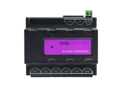 Visual RdmSplitter (RJ45) DMX+RDM DIN rail mounted splitter/booster.